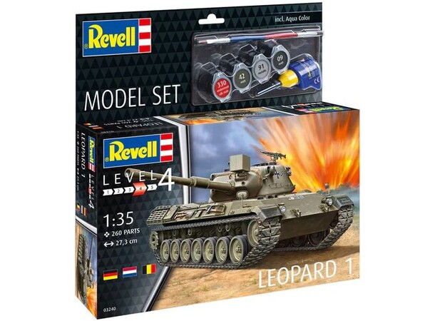 Leopard 1 Starter Set Revell 1:35 Byggesett 