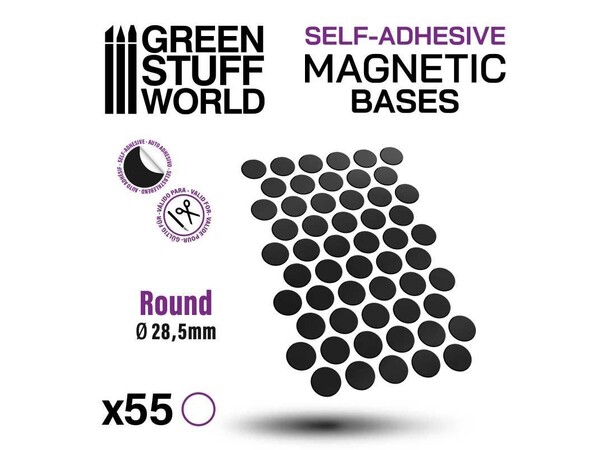 Magnetic Bases - 28,5mm (55 st) Green Stuff World 