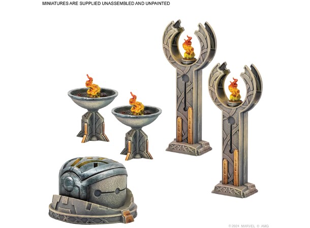 Marvel Crisis Protocol Battle for Asgard Terrain Pack till Marvel Crisis Protocol 