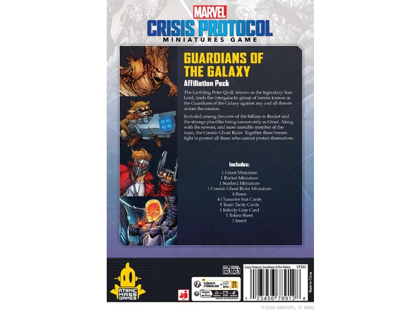 Marvel Crisis Protocol Guardians Galaxy Affiliation Pack 