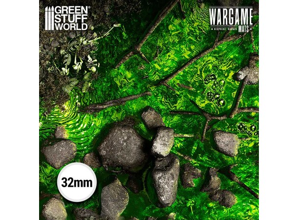 Neoprene Mat 4x4 Boneblight Marsh Green Stuff World - 120 x 120 cm 