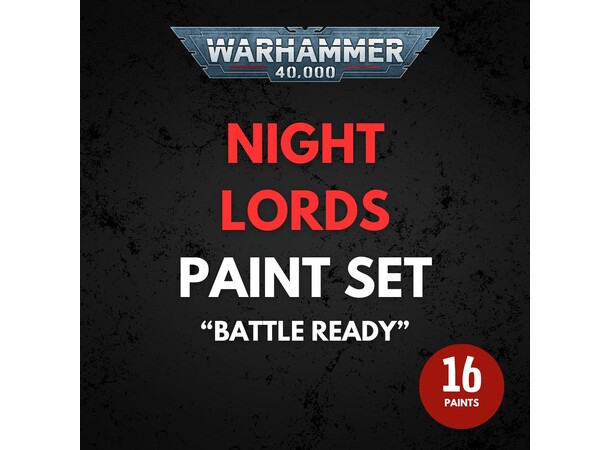 Night Lords Paint Set Warhammer 40K - Battle Ready 
