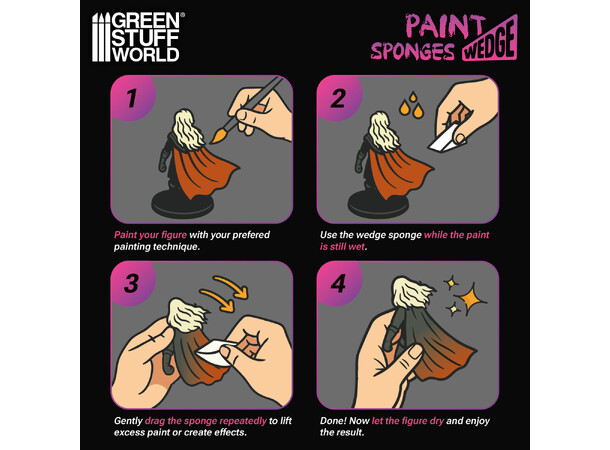 Paint Wedge Sponges x24 Green Stuff World 