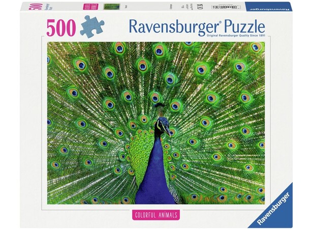 Peacock 500 biter Puslespill Ravensburger Puzzle 