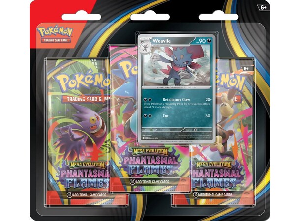 Pokemon Phantasmal Flames 3P Weavile 3-Pack Blister 