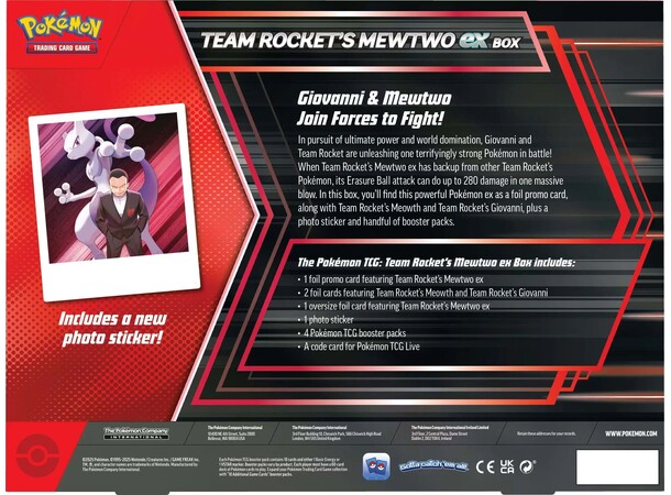 Pokemon Team Rocket Mewtwo ex Box 