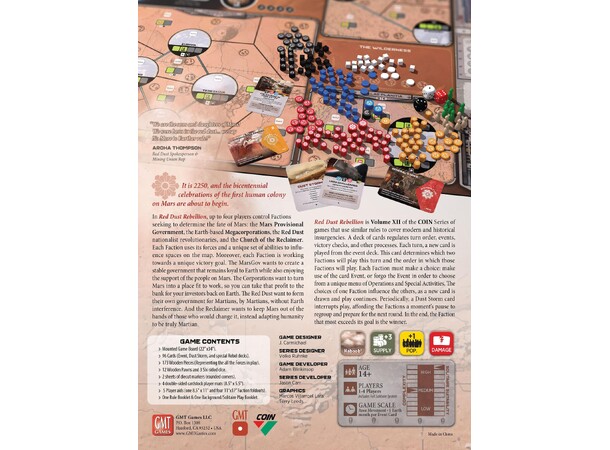 Red Dust Rebellion Brädspel 