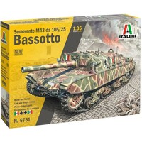 Semovente M43 105/25 Bassotto Italeri 1:35 Byggsats