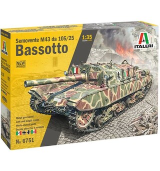 Semovente M43 105/25 Bassotto Italeri 1:35 Byggesett