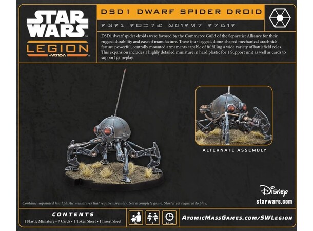 Star Wars Legion DSD1 Dwarf Spider Dwarf Spider Droid 