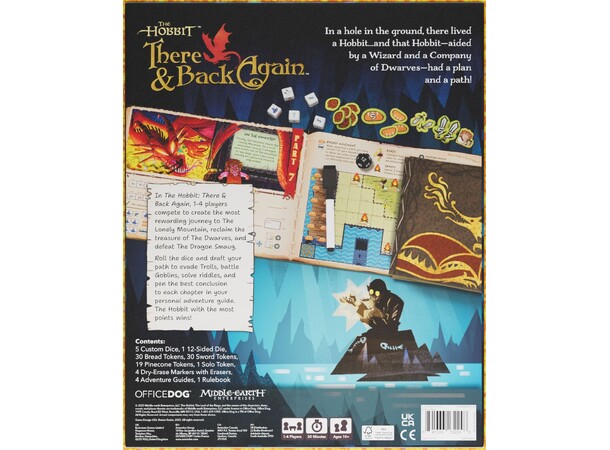 The Hobbit There & Back Again Brädspel 