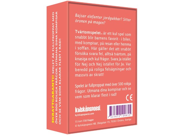 Tvärtomspelet Partyspel Svensk utgåva 