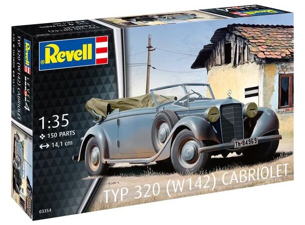Type 320 (W142) Cabriolet Revell 1:35 Byggesett 