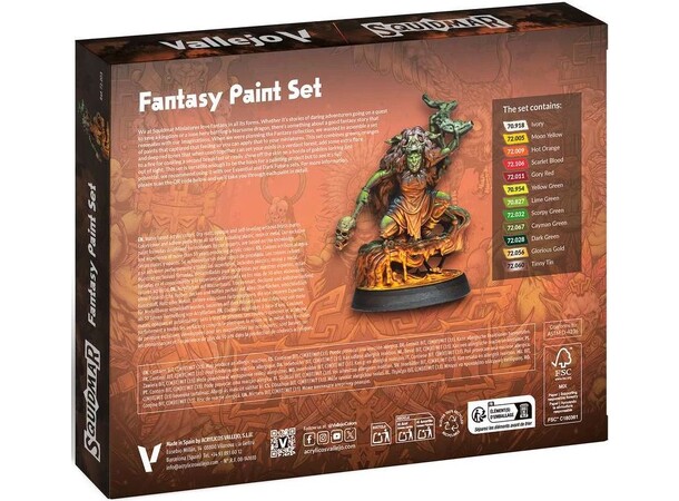 Vallejo Fantasy Paint Set Squidmar Miniatures 