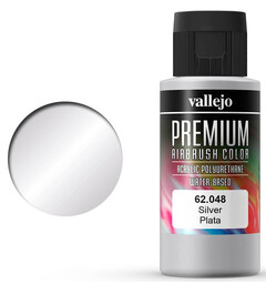 Vallejo Premium Silver 60ml Premium Airbrush Color