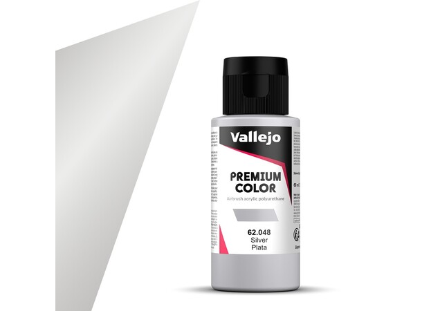 Vallejo Premium Silver 60ml Premium Airbrush Color 