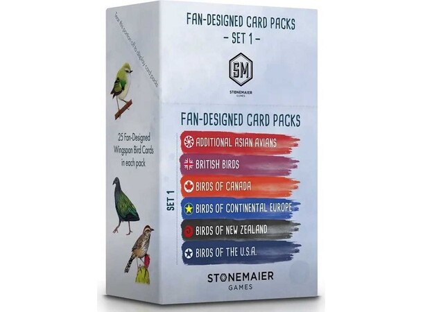 Wingspan Fan Designed Card Pack 1 Expansion till Wingspan 