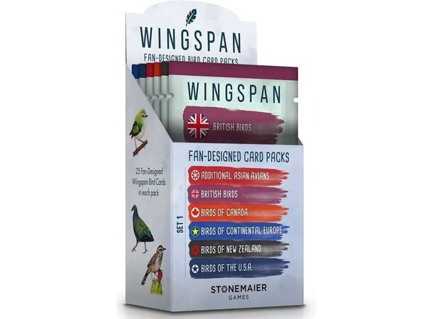 Wingspan Fan Designed Card Pack 1 Utvidelse til Wingspan 
