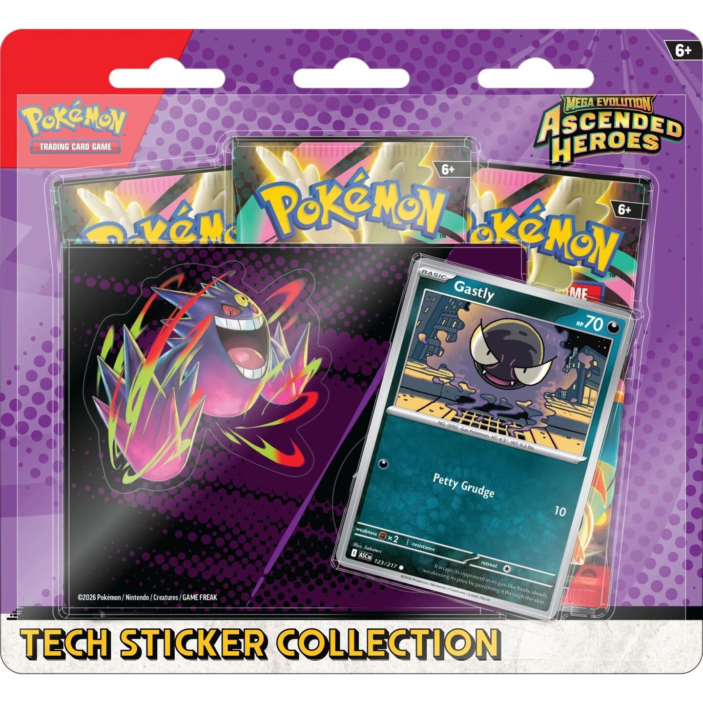 Pokemon Ascended Heroes Tech Sticker #2 Gastly