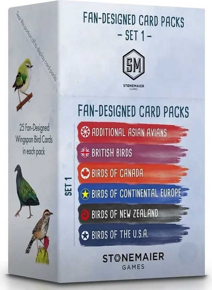 Wingspan Fan Designed Card Pack 1 Utvidelse til Wingspan