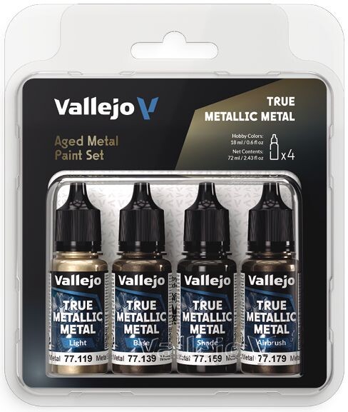 Vallejo True Metallic Set Aged Metal True Metallic Metal