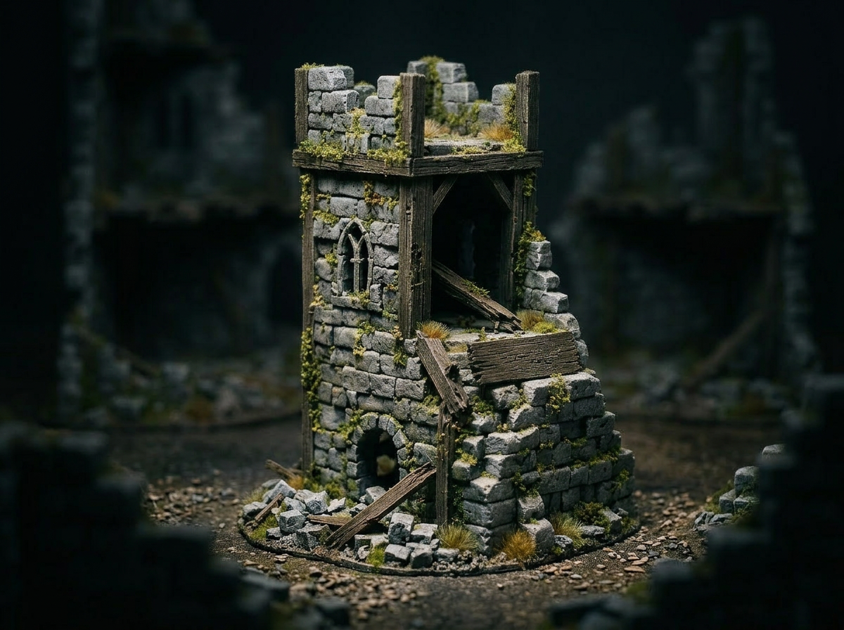 Ferdig bygd og malt ruin